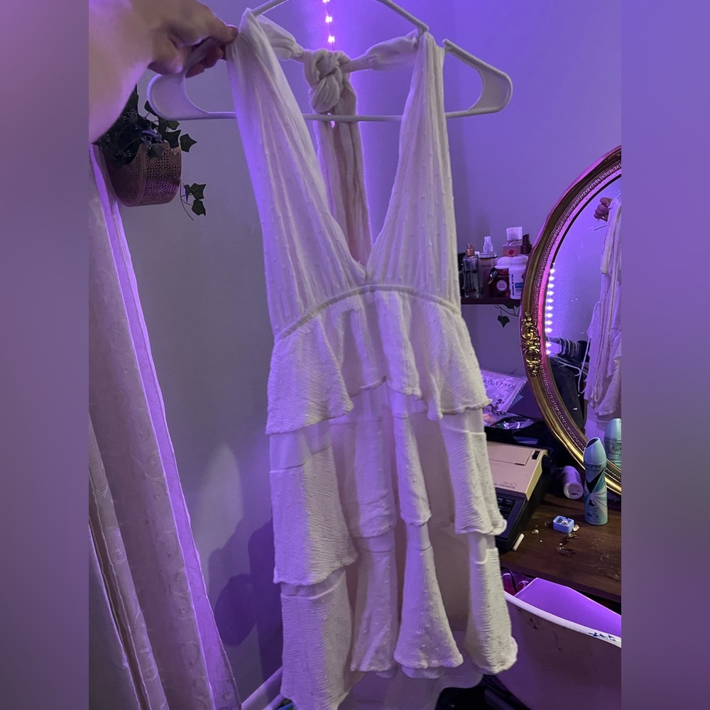 White Tiered Ruffle Sundress